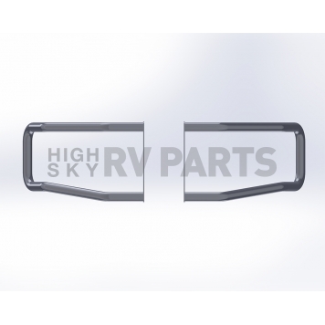 Go Industries Brush Guard Tubular Powder Coated Black Steel - 26673B-1