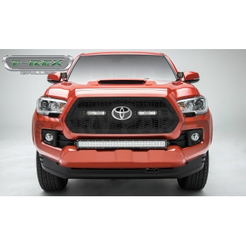 T-Rex Truck Products Grille Insert - Honeycomb Trapezoid Black Powder Coated Steel - 7319511BR