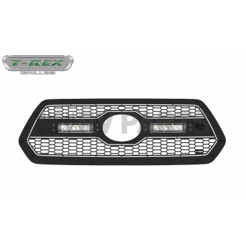 T-Rex Truck Products Grille Insert - Honeycomb Trapezoid Black Powder Coated Steel - 7319511BR-6