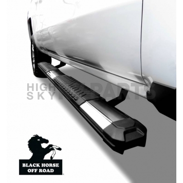 Black Horse Offroad Running Board Aluminum Stationary Polished - NDGRAM0979-2