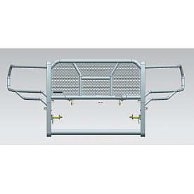 Black Horse Offroad Grille Guard 2-1/4 Inch Black Powder Coated Steel - RUDORA20B