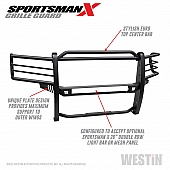 Westin Automotive Grille Guard 1-1/2 Inch Black Textured Powder Coated Steel - 4034025