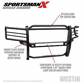 Westin Automotive Grille Guard 1-1/2 Inch Black Textured Powder Coated Steel - 4034025
