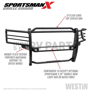 Westin Automotive Grille Guard 1-1/2 Inch Black Textured Powder Coated Steel - 4034025