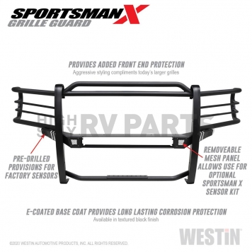 Westin Automotive Grille Guard 1-1/2 Inch Black Textured Powder Coated Steel - 4034025-12