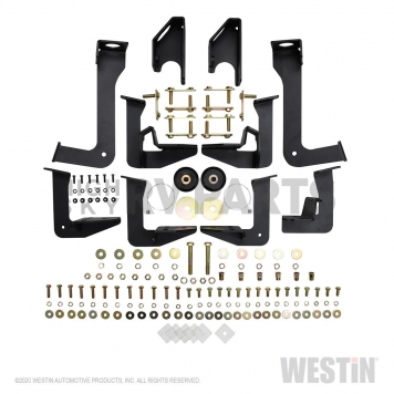 Westin Automotive Nerf Bar - Truck Wheel to Wheel Black Powder Coated Steel Square - 56534785-10