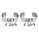 Crown Automotive Bumper Guard - Polished Silver Stainless Steel - RT20020