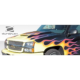 Extreme Dimensions Hood - Primered Fiberglass Black - 103029