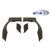 Extreme Dimensions Fender - Fiberglass Black  Set Of 2 - 109029