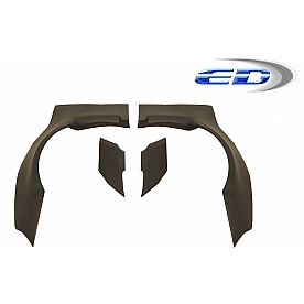Extreme Dimensions Fender - Fiberglass Black  Set Of 2 - 109029