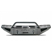 Fab Fours Bumper Red Steel 1-Piece Design Steel Black - R19RS44621