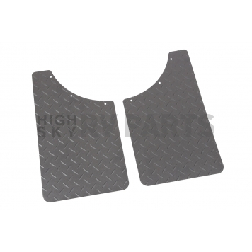 Dee Zee Mud Flap - Black Textured Powder Coated Aluminum Set Of 2 - 1808TB