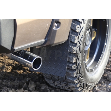 Dee Zee Mud Flap - Black Textured Powder Coated Aluminum Set Of 2 - 1808TB-5