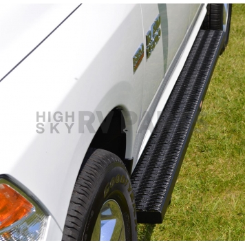 Owens Products Running Board Black Textured Powder Coated Aluminum Stationary - 82355