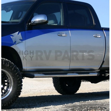 Iron Cross Running Board Black Powder Coated Steel Stationary - 92861-2