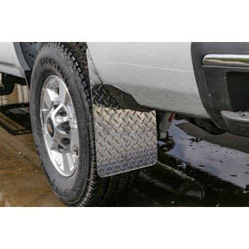 Dee Zee Mud Flap - Silver Aluminum Set Of 2 - 1808-4