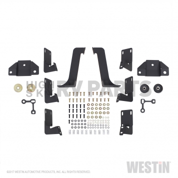 Westin Automotive Nerf Bar - Truck Wheel to Wheel Black Powder Coated Steel Square - 56534185-5