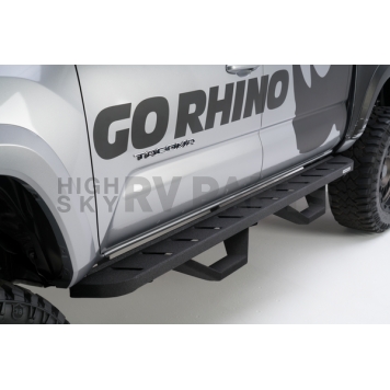 Go Rhino Running Board Black Powder Coated Steel Stationary - 341068720P-2