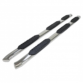 TrailFX Nerf Bar - Truck Wheel to Wheel Stainless Steel Oval 5 Inch - A7058S