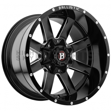 Ballistic Wheels 959 Rage - 24 x 14  Black With Natural Windows - 959244050-81GBX-1