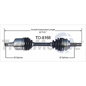 TrakMotive CV Axle Shaft - TO-8168
