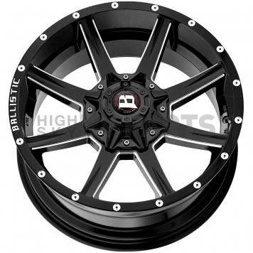 Ballistic Wheels 956 Razorback - 20 x 9 Gloss Black With Natural Accents - 956290267+12GBX-2