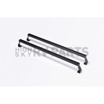Putco Bed Cargo Rack Crossbar 65 Inch Front/ 63-1/2 Inch Rear Aluminum Black Set Of 2 - 185743-5