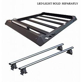 Black Horse Offroad Roof Basket 55 Inch x 45 Inch Aluminum - TRRB260S