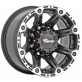 Cepek Wheel Torque - 17 x 8.5&nbsp;Black With Natural Lip - 250779