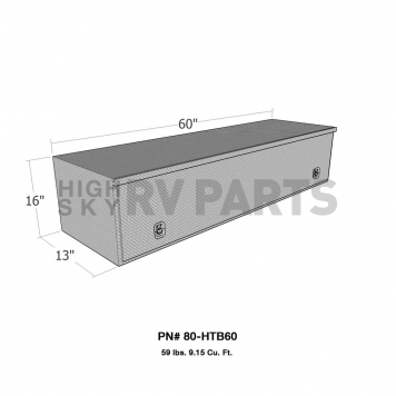 Westin Automotive Tool Box Side Mount Polished Aluminum Standard Profile - HTB60-2