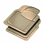 Rubber Queen Floor Mat - Cut-To-Fit Rubber Beige Set of 2 - 70903