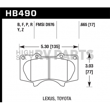 Hawk Performance Brake Pad - HB490Y.665-2