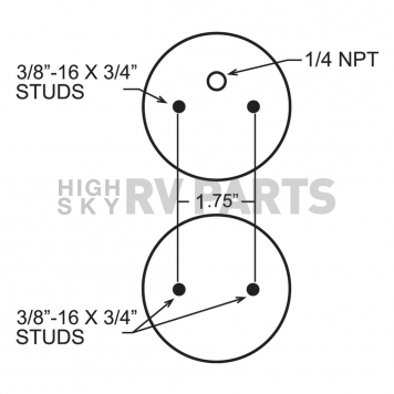 Firestone Industrial Helper Spring Bellows - 6764-3