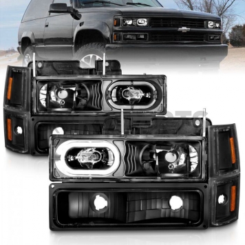ANZO USA Headlight Assembly Rectangular Standard Beam Set Of 8 - 111507-5