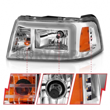 ANZO USA Headlight Assembly Rectangular Standard Beam Set Of 2 - 111512-1