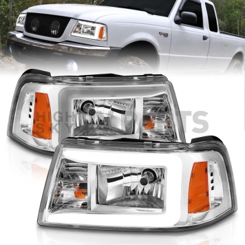 ANZO USA Headlight Assembly Rectangular Standard Beam Set Of 2 - 111512-5