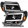 ANZO USA Headlight Assembly Rectangular Projector Beam Set Of 2 - 111517