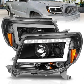 ANZO USA Headlight Assembly Rectangular Projector Beam Set Of 2 - 111517-4