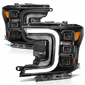 ANZO USA Headlight Assembly Rectangular Projector Beam Set Of 2 - 111520