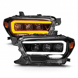 ANZO USA Headlight Assembly&nbsp;Rectangular&nbsp;Projector Beam&nbsp;Set Of 2 - 111562