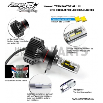 Race Sport Lighting Headlight Bulb - LED H11TLED-3
