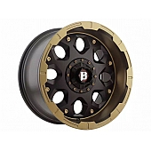 Ballistic Wheels 968 Shield - 20 x 10&nbsp;Flat Black With Bronze Lip - 968200267+00FBFBZ
