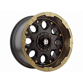 Ballistic Wheels 968 Shield - 20 x 10&nbsp;Flat Black With Bronze Lip - 968200267+00FBFBZ