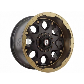 Ballistic Wheels 968 Shield - 20 x 10 Flat Black With Bronze Lip - 968200267+00FBFBZ
