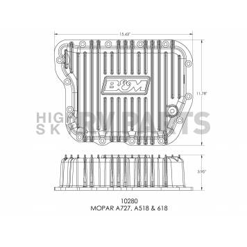 B&M Automatic Transmission Oil Pan Aluminum Silver - 10280-12