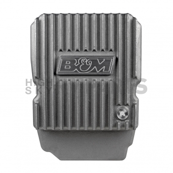 B&M Automatic Transmission Oil Pan Cast Aluminum Silver - 10300-7