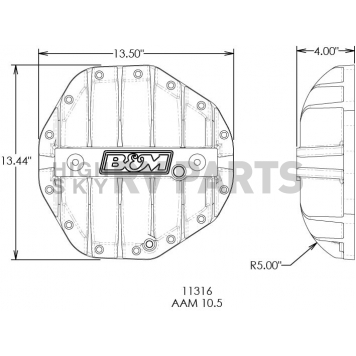 B&M Differential Cover - 11316-4