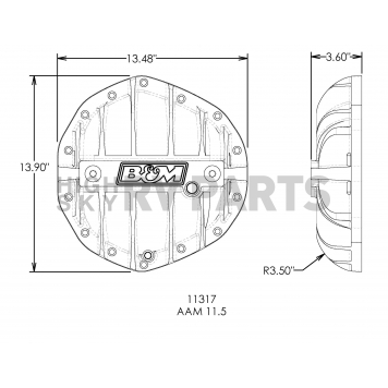 B&M Differential Cover - 11317-3
