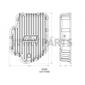 B&M Automatic Transmission Oil Pan Aluminum Silver - 20280-3