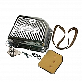B&M Automatic Transmission Oil Pan Steel Silver - 30289